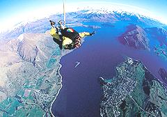 Skydiving over Lake Wanaka